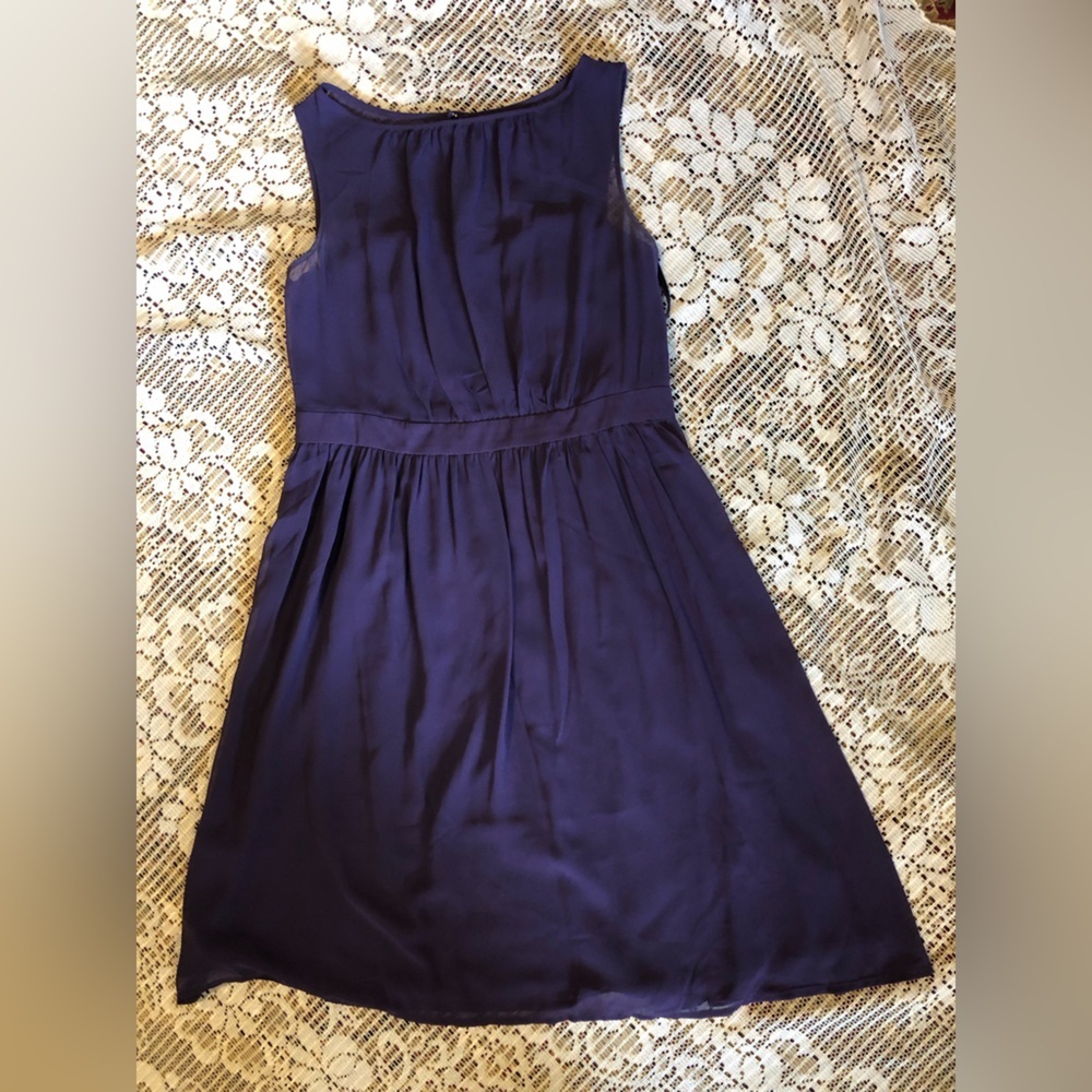 Tevolio 8 Elegant Purple Dress chiffon lined gathered waist